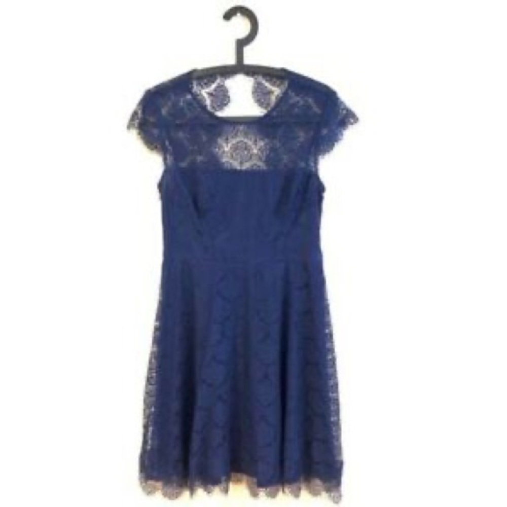 Lash And Jess Dark Blue Lace Dress